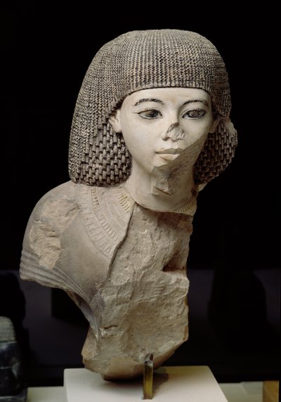बस्ट ऑफ़ द रॉयल सेल, मेनिउ, न्यू किंगडम, c.1391-53 ई.पू. द्वारा Egyptian 18th Dynasty