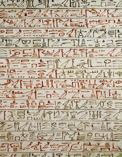 थूथन III के मकबरे (C.1504-1450 ईसा पूर्व) से द बुक ऑफ द डेड का विस्तार द्वारा Egyptian 18th Dynasty