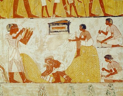 मेन्ना के मकबरे से दीवार की पेंटिंग द्वारा Egyptian 18th Dynasty