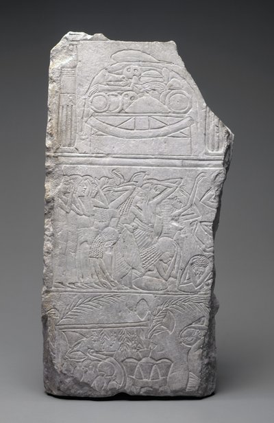 शोक और अंतिम संस्कार मांस की राहत, न्यू किंगडम, c.1340 ईसा पूर्व (चूना पत्थर) द्वारा मिस्र का 18वां राजवंश Dy