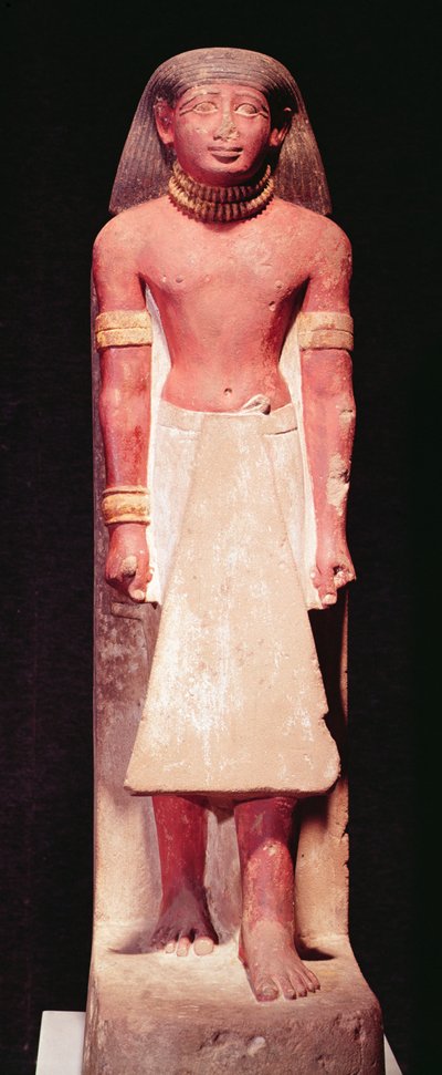 एक लंगोटी में एक आदमी की मूर्ति, न्यू किंगडम द्वारा Egyptian 18th Dynasty