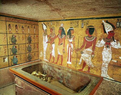 तूतनखामुन, न्यू किंगडम के मकबरे में दफन कक्ष द्वारा Egyptian 18th Dynasty