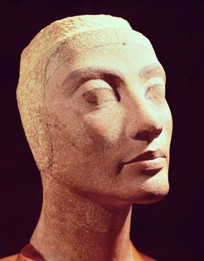 नेफ़र्टिटी, न्यू किंगडम का अधूरा प्रमुख, c.1365-49 ई.पू. द्वारा Egyptian 18th Dynasty