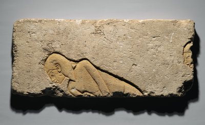 राहत के लिए दो आदमियों का चित्रण द्वारा Egyptian 19th Dynasty