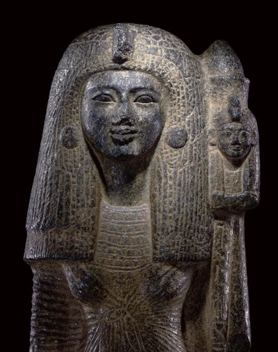 रानी नेफ़र्टारी, न्यू किंगडम की मानक असर मूर्ति, c.1290-1224 ई.पू. द्वारा मिस्र का 19 वां राजवंश