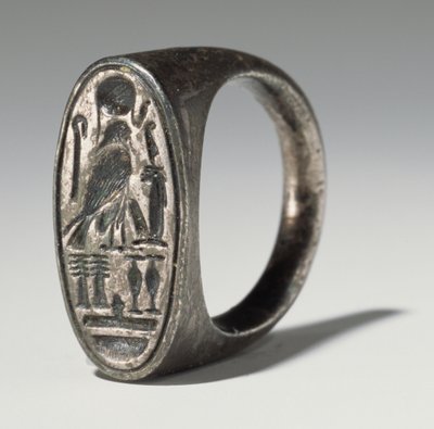 रामसेस IV से संबंधित अंगूठी (1153-1147 ईसा पूर्व) न्यू किंगडम (रजत) द्वारा Egyptian 20th Dynasty