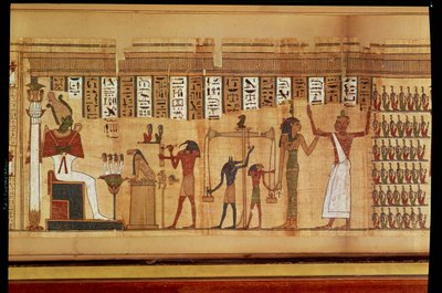 ओसिरिस का निर्णय, द बुक ऑफ द डेड, लेट पीरियड (पेपिरस) से विस्तार द्वारा Egyptian 30th Dynasty