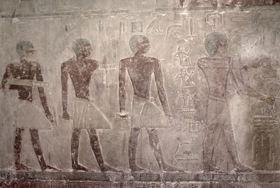 तिवारी, मस्तबा चैपल की दक्षिण की दीवार से कारीगर द्वारा Egyptian 5th Dynasty