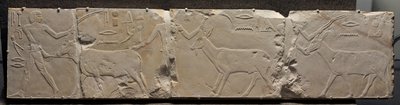 रेगिस्तानी जानवरों को लाने वाले पुरुषों की राहत, c.2311-2281 ई.पू. द्वारा मिस्र का 6 वाँ राजवंश