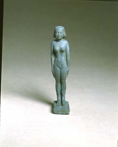 एक दिव्य पत्नी की मूर्ति (faience) द्वारा मिस्र का टॉलेमिक काल