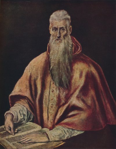 सेंट जेरोम कार्डिनल के रूप में, सेंट जेरोम कार्डिनल के रूप में, c1590-1600, 1938 द्वारा एल ग्रीको