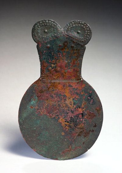 मिरर, मार्लिक, उत्तर पश्चिमी ईरान से, c.1400 ईसा पूर्व (कांस्य) द्वारा elamite