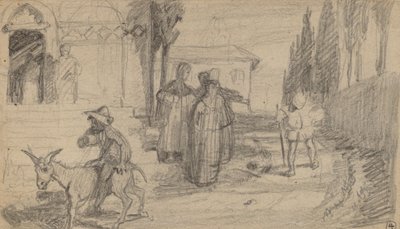 मिलर और गधे का दृष्टांत, सी। 1859. द्वारा एलीहु वेडर