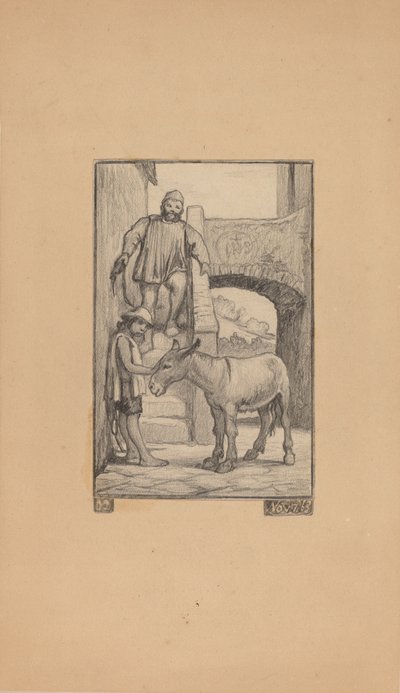 बेटा और गधा, 1863। द्वारा एलीहु वेडर