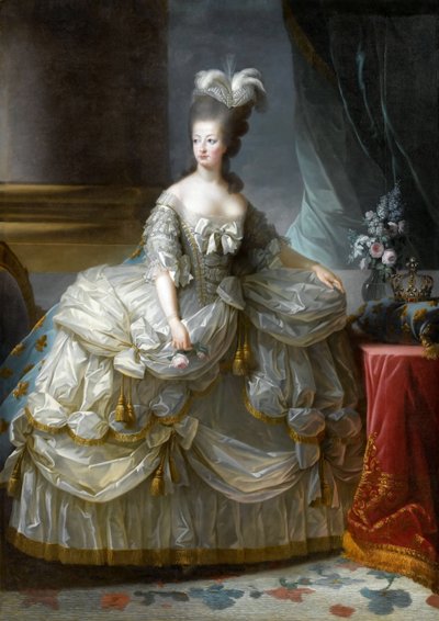 1755-1793 फ्रांस की रानी मैरी एंटोनेट का चित्रण द्वारा एलिजाबेथ लुईस विगि लेब्रुन
