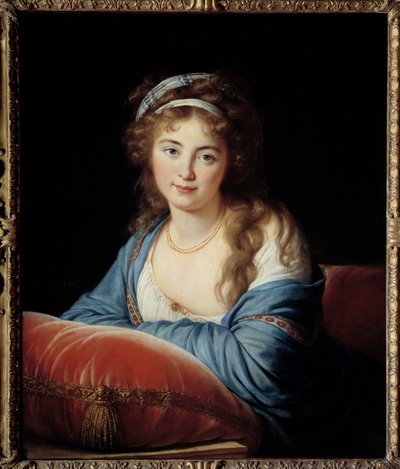 काउंटेस कैथरीन वासिलिवना स्काव्रोन्स्काया (1761-1829) का पोर्ट्रेट रूस की कैथरीन II की लेडी ऑफ ऑनर मैरी एलिजाबेथ लुईस विगी ले ब्रून (या विगी लेब्रन या विगी लेब्रन) (1755-1842) 1796 सन द्वारा पेंटिंग। 0,66x0,8 मीटर - काउंटेस का पोर्ट्रेट द्वारा एलिजाबेथ लुईस विगि लेब्रुन