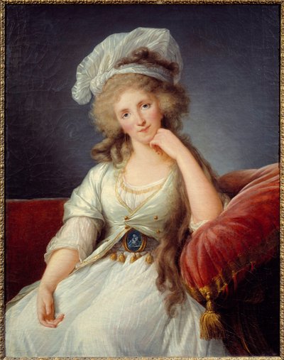 डचेस ऑफ ऑरलियन्स का पोर्ट्रेट, लुईस डी बॉर्बन पेंथिव्रे (1753-1821) लुई फिलिप द्वितीय की पत्नी ऑरलियन्स के जोसेफ ड्यूक या फिलिप एगलाइट (1747-1793) द्वारा पेंटिंग द्वारा एलिजाबेथ लुईस विगि लेब्रुन
