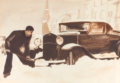 डिगिंग आउट कार, 1934। द्वारा एलिजाबेथ आर. डेवी