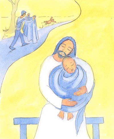 मसीह हमारी कठिनाइयों में हमें आराम देने के लिए तेज है, 2004 (कागज पर w - c) द्वारा एलिजाबेथ वांगो