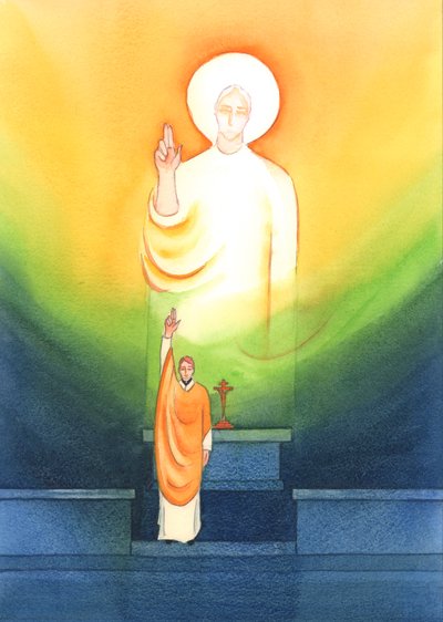 मसीह अपने पुजारियों के माध्यम से बोलता है और कार्य करता है, जो &39;व्यक्ति क्रिस्टी कैपिटिस&39; में आशीर्वाद देते हैं और क्षमा करते हैं, &39;मसीह के व्यक्ति में&39; 2002 (कागज पर w - c) द्वारा एलिजाबेथ वांगो