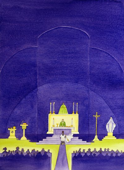 हमारे चर्च प्रार्थना और पूजा के लिए पवित्र स्थान हैं, 2006 (कागज पर w - c) द्वारा एलिजाबेथ वांगो