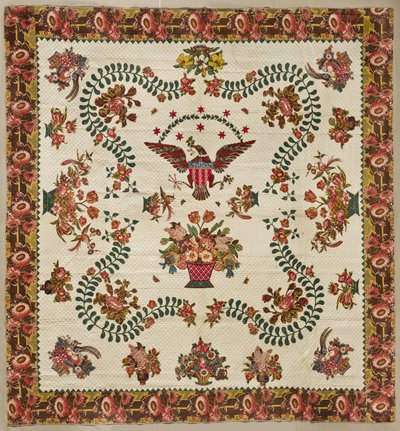 पदक रजाई, c.1830 (कपास) द्वारा एलिजाबेथ वेल्श