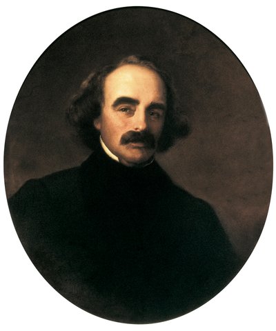 अमेरिकी लेखक नथानिएल हॉथोर्न का पोर्ट्रेट (1804-1864) इमानुएल गोटलिब लेउट्ज़ द्वारा पेंटिंग (1816-1868) द्वारा इमानुएल गोटलिब लेउत्ज़े