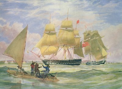 एचएम शिप्स &39;गंगा&39; और &39;नीलम&39; परनामबुको से, 1829 द्वारा Emeric Essex Vidal