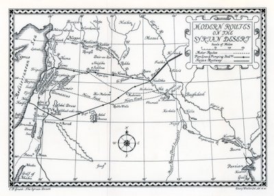 रेलवे और मोटर मार्ग और पाइपलाइन, सीरियाई रेगिस्तान, 1937 द्वारा एमरी वॉकर