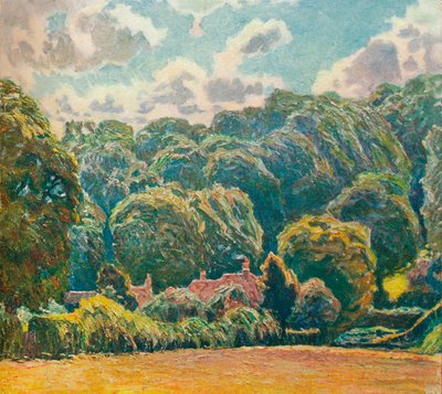 ए वुडेड हिलसाइड, अप्टन ग्रे, c1914 द्वारा एमिल क्लॉस