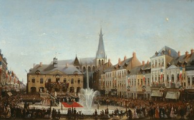 1863, 1864 में टूरकोइंग में लिस के पानी के उद्घाटन का समारोह द्वारा एमिल डेफ्रेन