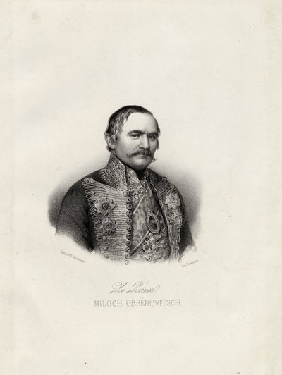 मिलो ओब्रेनोविक I 1780-1860, प्रिंस ऑफ सर्बिया, c.1838 द्वारा एमिल डेसमैन