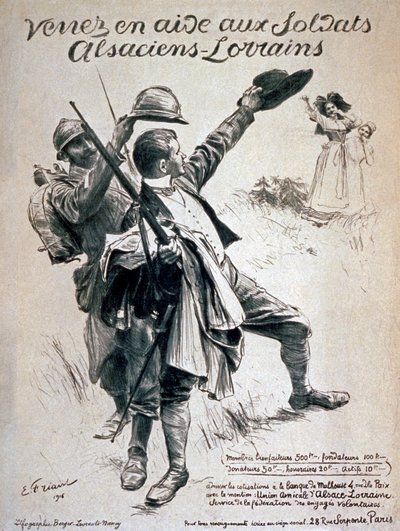 1916 के एलेस और लोरेन के सैनिकों की सहायता के लिए आओ द्वारा एमिल फ्रेंट