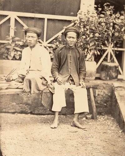 मिलिशियामेन चावल खा रहा है, कोचिनचिना, 1866। द्वारा एमिल गसेल
