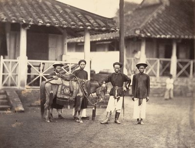धनवान अन्नामाइट घोड़े की सवारी करते हुए, कोचीन चीन, 1866। द्वारा एमिल गसेल