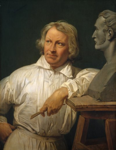 बर्टेल थोरवाल्ड्सन 1768-1844 होरेस वर्नेट की प्रतिमा के साथ, 1833 या बाद में। द्वारा एमिल जीन होरेस वर्नेट