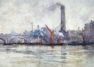 तटबंध से वाटरलू ब्रिज और सेंट पॉल, c1875-1934 द्वारा एमिली मरे पैटर्सन