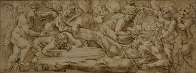 Bacchanale with Putti द्वारा एनिया सल्मेगिया