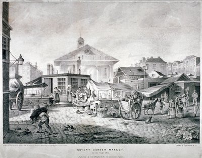 कोवेंट गार्डन मार्केट, वेस्टमिंस्टर, लंदन, 1815 द्वारा एंगेलमैन एंड कंपनी
