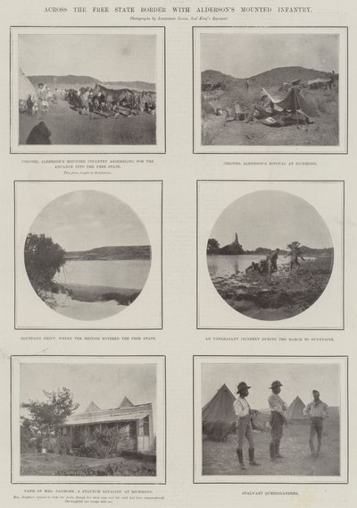 एल्डर्सन माउंटेड इन्फैंट्री के साथ फ्री स्टेट बॉर्डर के पार द्वारा English Photographer
