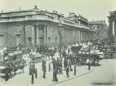 बैंक ऑफ इंग्लैंड, थ्रेडनीडल स्ट्रीट, सिटी ऑफ़ लंदन, 1895 द्वारा अंग्रेजी फोटोग्राफर