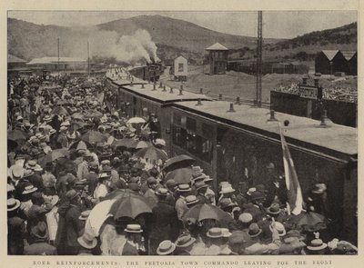 Boer Reinforcements, प्रिटोरिया टाउन कमांडो मोर्चा के लिए रवाना द्वारा अंग्रेजी फोटोग्राफर