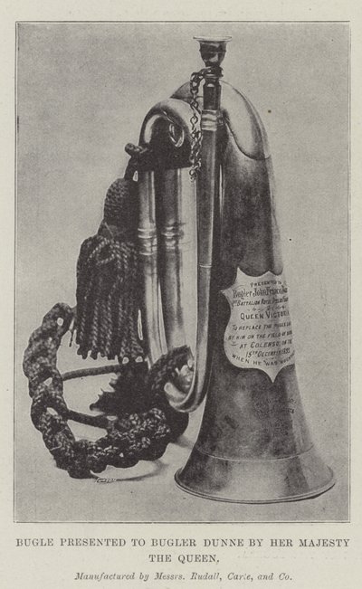 Bugle ने Bugler Dunne को महारानी द क्वीन द्वारा प्रस्तुत किया द्वारा अंग्रेजी फोटोग्राफर