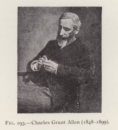 चार्ल्स ग्रांट एलन (1848-1899), पोर्ट्रेट (बी/डब्ल्यू फोटो) द्वारा अंग्रेजी फोटोग्राफर