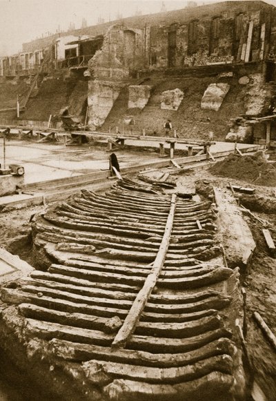 1910 में काउंटी हॉल की साइट पर गैली, (सीपिया फोटो) द्वारा अंग्रेजी फोटोग्राफर