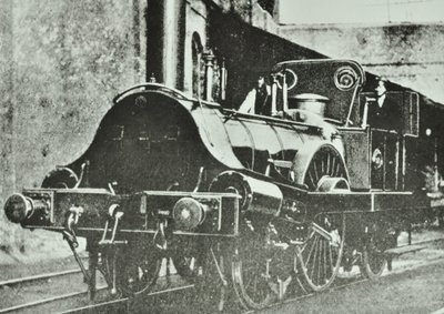 महान पूर्वी रेलवे (लंदन और ब्लैकवॉल खंड) एकल-चालक टैंक लोकोमोटिव, 1860 द्वारा अंग्रेजी फोटोग्राफर