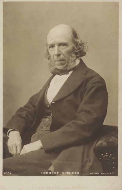 हर्बर्ट स्पेंसर (1820-1903), अंग्रेजी दार्शनिक, राजनीतिक सिद्धांतकार, जीवविज्ञानी और समाजशास्त्री द्वारा अंग्रेजी फोटोग्राफर