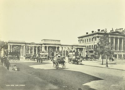 हाइड पार्क कॉर्नर, वेस्टमिंस्टर एलबी: उत्तर की ओर, 1896 द्वारा अंग्रेजी फोटोग्राफर