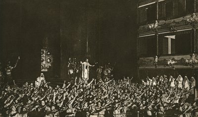 1912 में जॉन मार्टिन-हार्वे के साथ मैक्स रेनहार्ड्स ओडिपस रेक्स द्वारा अंग्रेजी फोटोग्राफर