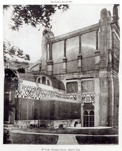 मिस्टर अल्मा टेडेमास हाउस, नॉर्थ साइड, 34 ग्रोव एंड रोड, लंदन, 1889 द्वारा अंग्रेजी फोटोग्राफर